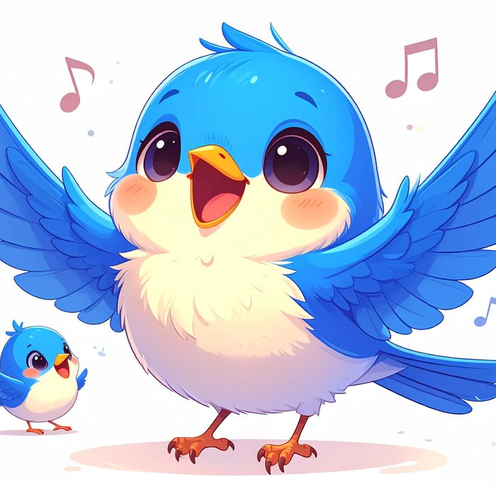 Pic, petit oiseau bleu qui chante